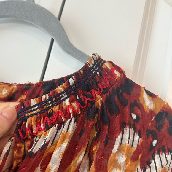 Tory Burch Silk Rust Red Terrero Diana Dress (Size 6) - Picture 5 of 11